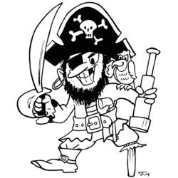 Dibujo para colorear: Pirata (Personajes) #105073 - Dibujos para Colorear e Imprimir Gratis