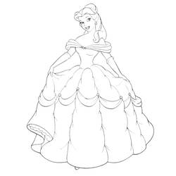 Dibujo para colorear: Princesa (Personajes) #85206 - Dibujos para Colorear e Imprimir Gratis