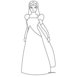 Dibujo para colorear: Princesa (Personajes) #85416 - Dibujos para Colorear e Imprimir Gratis