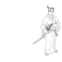 Dibujo para colorear: Samurai (Personajes) #107298 - Dibujos para Colorear e Imprimir Gratis