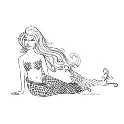 Dibujo para colorear: Sirena (Personajes) #147158 - Dibujos para Colorear e Imprimir Gratis