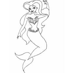 Dibujo para colorear: Sirena (Personajes) #147160 - Dibujos para Colorear e Imprimir Gratis