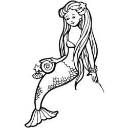 Dibujo para colorear: Sirena (Personajes) #147172 - Dibujos para Colorear e Imprimir Gratis