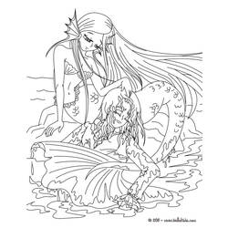 Dibujo para colorear: Sirena (Personajes) #147187 - Dibujos para Colorear e Imprimir Gratis