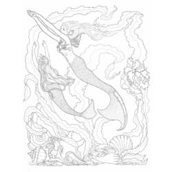 Dibujo para colorear: Sirena (Personajes) #147190 - Dibujos para Colorear e Imprimir Gratis