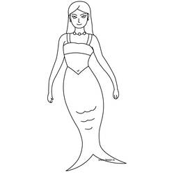 Dibujo para colorear: Sirena (Personajes) #147195 - Dibujos para Colorear e Imprimir Gratis