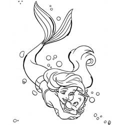 Dibujo para colorear: Sirena (Personajes) #147231 - Dibujos para Colorear e Imprimir Gratis