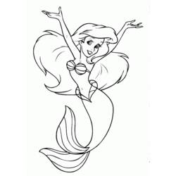 Dibujo para colorear: Sirena (Personajes) #147234 - Dibujos para Colorear e Imprimir Gratis
