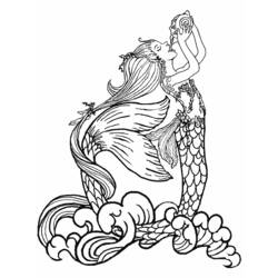Dibujo para colorear: Sirena (Personajes) #147243 - Dibujos para Colorear e Imprimir Gratis
