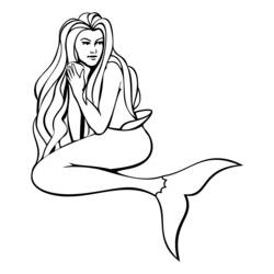 Dibujo para colorear: Sirena (Personajes) #147255 - Dibujos para Colorear e Imprimir Gratis