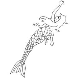 Dibujo para colorear: Sirena (Personajes) #147267 - Dibujos para Colorear e Imprimir Gratis