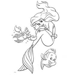 Dibujo para colorear: Sirena (Personajes) #147302 - Dibujos para Colorear e Imprimir Gratis