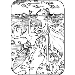 Dibujo para colorear: Sirena (Personajes) #147347 - Dibujos para Colorear e Imprimir Gratis