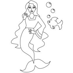 Dibujo para colorear: Sirena (Personajes) #147364 - Dibujos para Colorear e Imprimir Gratis