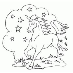 Dibujo para colorear: Unicornio (Personajes) #19447 - Dibujos para Colorear e Imprimir Gratis