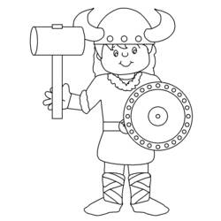 Dibujo para colorear: Vikingo (Personajes) #149348 - Dibujos para Colorear e Imprimir Gratis