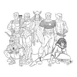 Dibujo para colorear: Avengers (Superhéroes) #74015 - Dibujos para Colorear e Imprimir Gratis