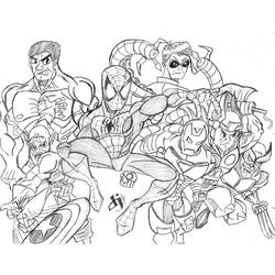 Dibujo para colorear: Avengers (Superhéroes) #74029 - Dibujos para Colorear e Imprimir Gratis