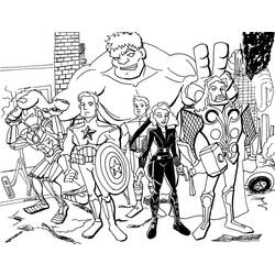 Dibujo para colorear: Avengers (Superhéroes) #74212 - Dibujos para Colorear e Imprimir Gratis