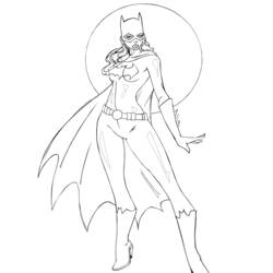 Dibujos para colorear: Batgirl - Dibujos para Colorear e Imprimir Gratis