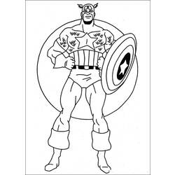 Dibujo para colorear: Captain America (Superhéroes) #76565 - Dibujos para Colorear e Imprimir Gratis