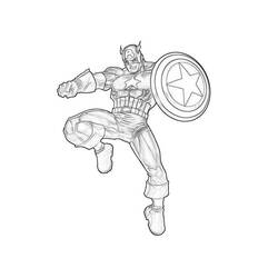 Dibujo para colorear: Captain America (Superhéroes) #76566 - Dibujos para Colorear e Imprimir Gratis