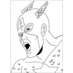 Dibujo para colorear: Captain America (Superhéroes) #76572 - Dibujos para Colorear e Imprimir Gratis