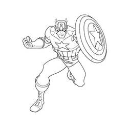 Dibujo para colorear: Captain America (Superhéroes) #76577 - Dibujos para Colorear e Imprimir Gratis