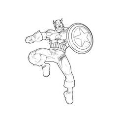 Dibujo para colorear: Captain America (Superhéroes) #76578 - Dibujos para Colorear e Imprimir Gratis