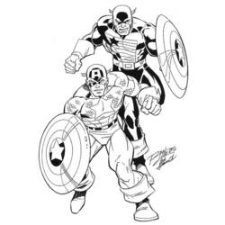 Dibujo para colorear: Captain America (Superhéroes) #76581 - Dibujos para Colorear e Imprimir Gratis