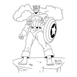 Dibujo para colorear: Captain America (Superhéroes) #76595 - Dibujos para Colorear e Imprimir Gratis