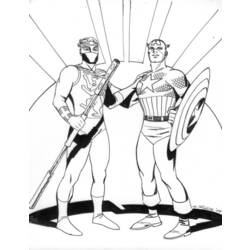 Dibujo para colorear: Captain America (Superhéroes) #76599 - Dibujos para Colorear e Imprimir Gratis