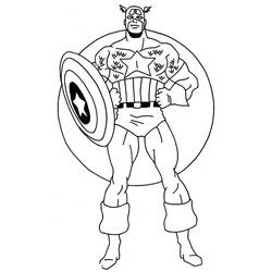Dibujo para colorear: Captain America (Superhéroes) #76645 - Dibujos para Colorear e Imprimir Gratis