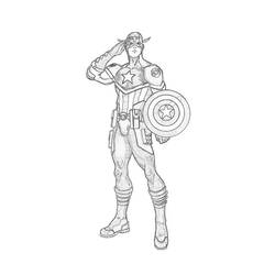 Dibujo para colorear: Captain America (Superhéroes) #76648 - Dibujos para Colorear e Imprimir Gratis