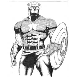 Dibujo para colorear: Captain America (Superhéroes) #76652 - Dibujos para Colorear e Imprimir Gratis
