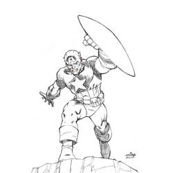 Dibujo para colorear: Captain America (Superhéroes) #76653 - Dibujos para Colorear e Imprimir Gratis