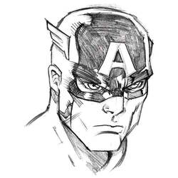Dibujo para colorear: Captain America (Superhéroes) #76665 - Dibujos para Colorear e Imprimir Gratis