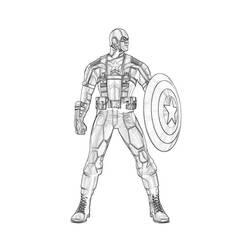 Dibujo para colorear: Captain America (Superhéroes) #76668 - Dibujos para Colorear e Imprimir Gratis
