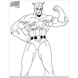 Dibujo para colorear: Captain America (Superhéroes) #76678 - Dibujos para Colorear e Imprimir Gratis