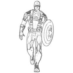 Dibujo para colorear: Captain America (Superhéroes) #76686 - Dibujos para Colorear e Imprimir Gratis