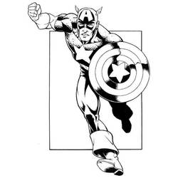 Dibujo para colorear: Captain America (Superhéroes) #76709 - Dibujos para Colorear e Imprimir Gratis