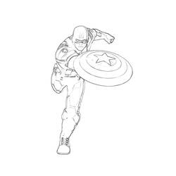 Dibujo para colorear: Captain America (Superhéroes) #76712 - Dibujos para Colorear e Imprimir Gratis