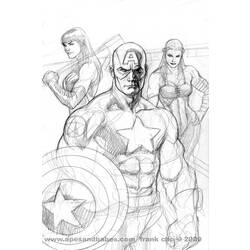 Dibujo para colorear: Captain America (Superhéroes) #76721 - Dibujos para Colorear e Imprimir Gratis