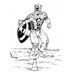 Dibujo para colorear: Captain America (Superhéroes) #76725 - Dibujos para Colorear e Imprimir Gratis