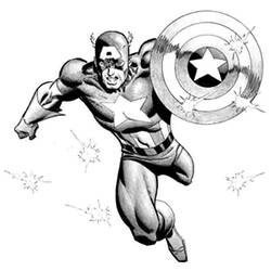 Dibujo para colorear: Captain America (Superhéroes) #76731 - Dibujos para Colorear e Imprimir Gratis