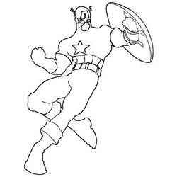 Dibujo para colorear: Captain America (Superhéroes) #76755 - Dibujos para Colorear e Imprimir Gratis
