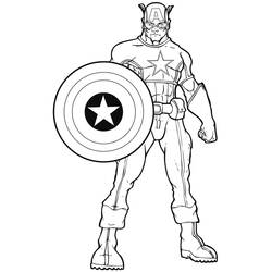 Dibujo para colorear: Captain America (Superhéroes) #76769 - Dibujos para Colorear e Imprimir Gratis