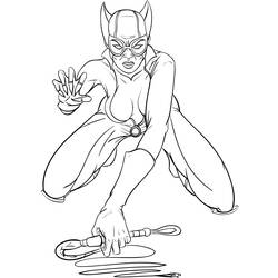 Dibujo para colorear: Catwoman (Superhéroes) #78045 - Dibujos para Colorear e Imprimir Gratis