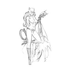 Dibujo para colorear: Catwoman (Superhéroes) #78060 - Dibujos para Colorear e Imprimir Gratis