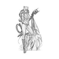 Dibujo para colorear: Catwoman (Superhéroes) #78070 - Dibujos para Colorear e Imprimir Gratis